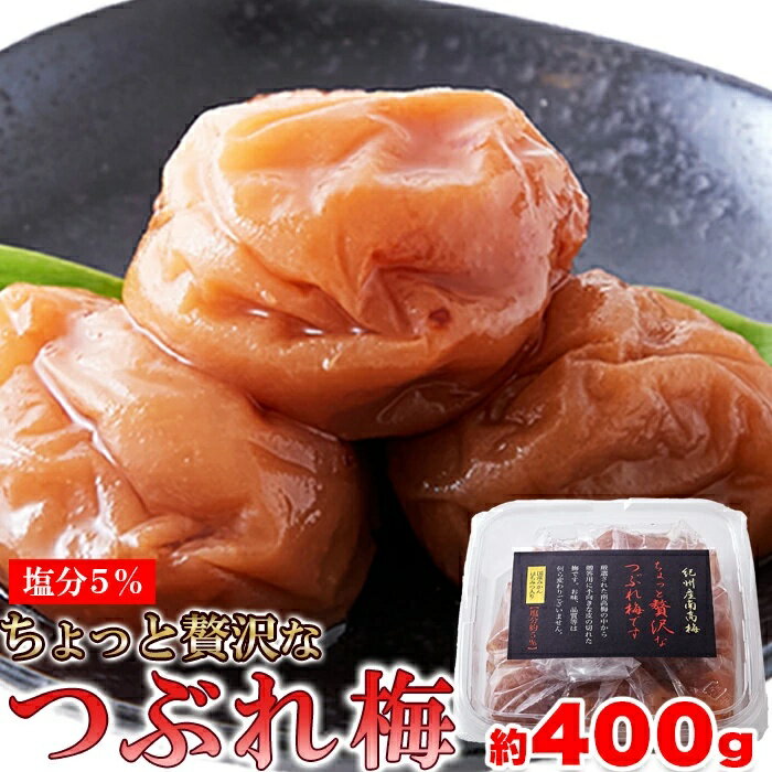 つぶれ梅 梅干し 400g 塩分5％ はちみ