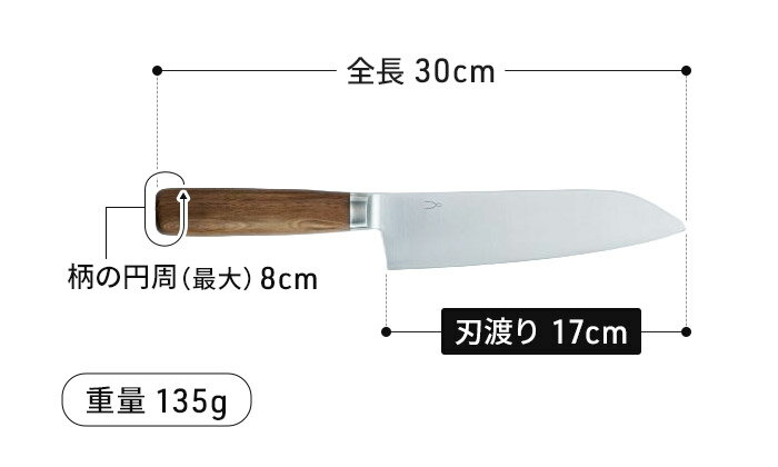 Sanjo High-Carbon Steel 170mm Santoku (All-Purpose Knife) | Japanese Kitchen Knife – view 2