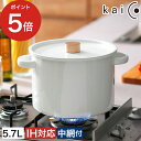 【365日出荷】 ih対応 深型鍋蓋付き kaico 北欧 両手鍋 5.7リットル 中網付き 日本製 ih 琺瑯鍋 kaiko パスタパン カイコ プレゼント ...