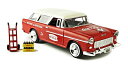 Motor City Classics（モーターシティクラシックス） Coca-Cola （コカコーラ） 1/24 シボレー ベルエアー ノマド ワゴン 1955 ボトルケース2個 & メタルカート付 ミニカー