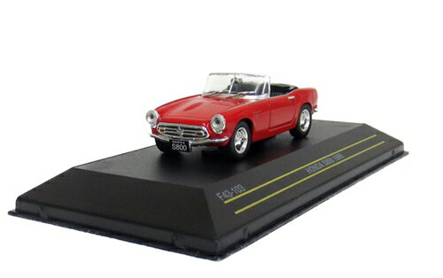 First43（ファースト43） 1/43 ホンダ S800 1966 レッド オープンルーフ ミニカー