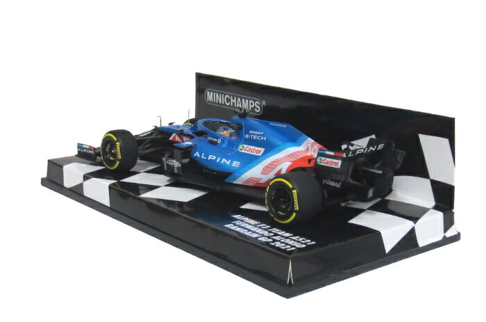 MINICHAMPS（ミニチャンプス） 1/43 アルピーヌ F1チーム A521 2021 バーレーンGP #14 F.アロンソ ミニカー 2