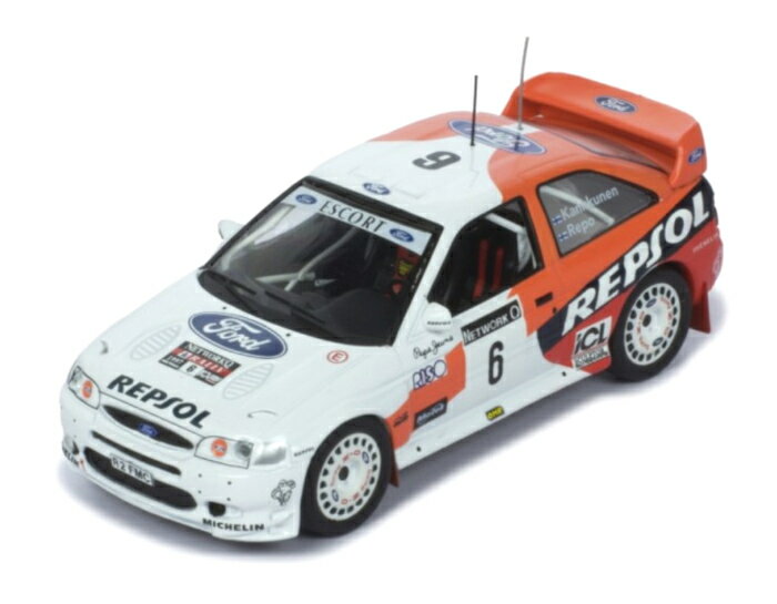 ixo（イクソ） 1/43 フォード エスコート WRC 1997 RACラリー 6 J.カンクネン RAC 25周年記念モデル ミニカー