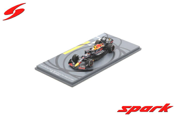 SPARK（スパーク） 1/43 オラクル レッドブル レーシング RB18 2022 F1 アブダビGP 優勝 #1 M.フェルスタッペン タイヤマーク入り大型台座仕様 ミニカー