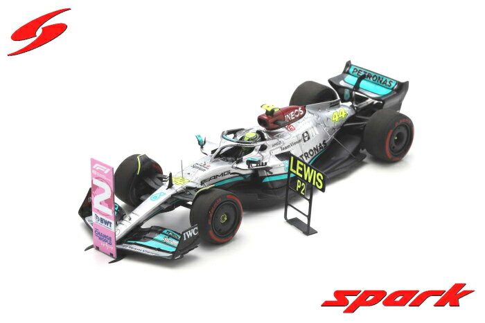 SPARK（スパーク） 1/43 メルセデス AMG ペトロナス F1 W13 Eパフォーマンス 2022 F1 ブラジルGP 2位 #44 L.ハミルトン ピットボード/順位ボード付 ミニカー