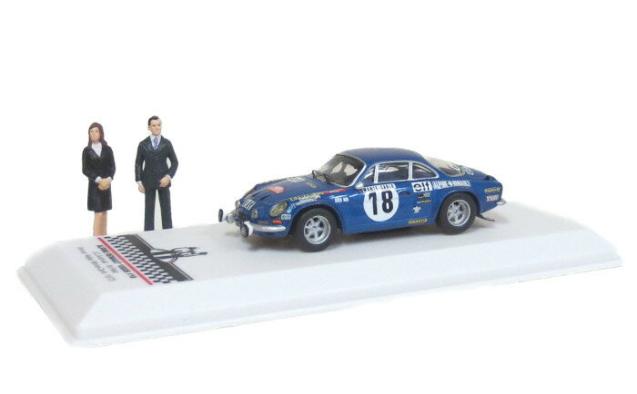 ixo（イクソ） 1/43 アルピーヌ ルノー 1800S 1973 ラリー・モンテカルロ 優勝 #18 J-C.アンドリュー フィギュア付 ミニカー