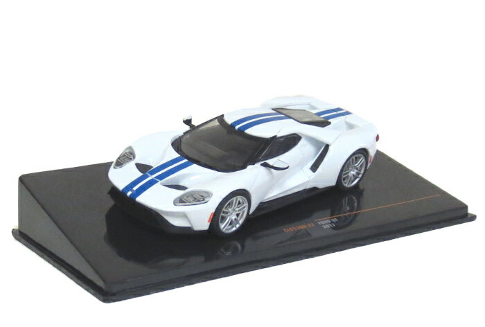 ixo（イクソ） 1/43 フォード GT 2017 ホワイト/ブルーライン ミニカー