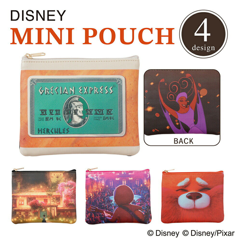 【予約販売受付中・10月初旬~順次発送予定】Disney ディズニー『 ヘラクレス 』 デザイン ミニポーチ フラットポーチ コスメ メイク カリオペ ミューズ 数量限定のサムネイル