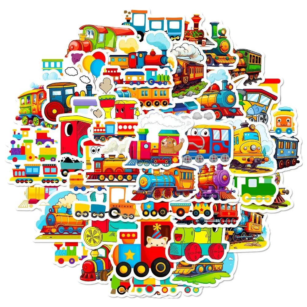送料無料 機関車 電車 SL トーマス 蒸気機関車 ステッカー ヴィンテージシール 50枚セット スーツケース トランク キャリーケース バイク 自転車 車 猫...