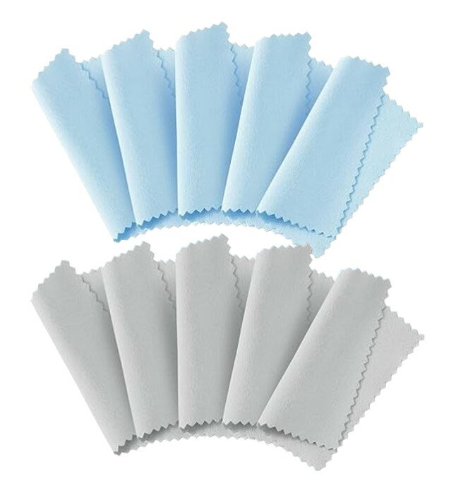 シルバークロス 10枚セット シルバー磨き 銀みがきクロス シルバーお手入れ 銀磨き アクセサリー 磨き布 汚れ落とし ジュエリー クロス シルバークリーナー ...