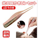 送料無料 耳かきピンセット LEDライト付き 耳掃除 子供 子ども 耳かき ピンセット ステンレス 光る ライト 明るい よく見える 耳掻き みみかき 耳垢 耳鼻科 イヤークリーナー ボタン電池