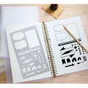 【ポイント10倍! 5/9 20:00〜5/16 1:59 要エントリー】【送料無料】描画 テンプレート 12枚セット 定規 DIY アート 図面定規 図案豊富...