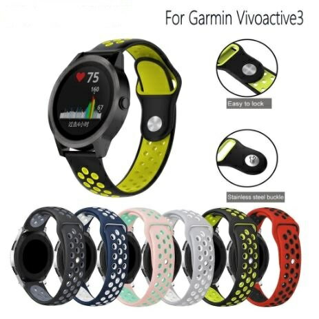 【送料無料】GARMIN Vivomove HR / Vivoactive 3 / フォア 645/245 交換ベルト ガーミン 2色 ランニング ジョギング シリコン 交換バンド スマートウォッチ かわいい かっこいい 耐水 誕生日 …