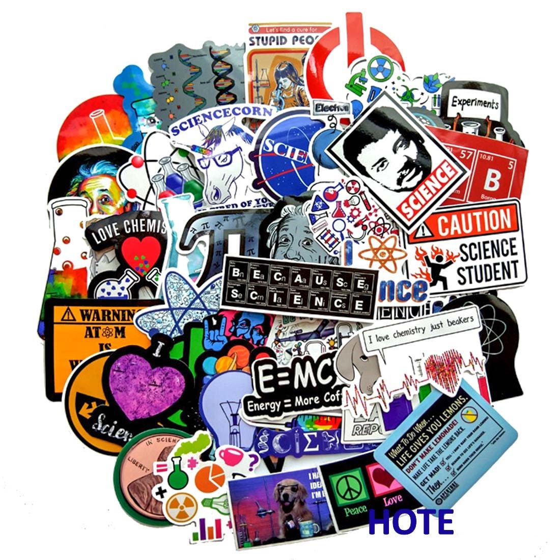 送料無料 サイエンス ステッカー ヴィンテージシール 50枚セット スーツケース トランク キャリーケース バイク 自転車 車 猫 パソコン スマホ ヘルメット...