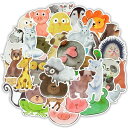 【ポイント10倍! 5/9 20:00〜5/16 1:59 要エントリー】送料無料 アニマル 動物 ステッカー ヴィンテージシール 50枚セット スーツケース ...