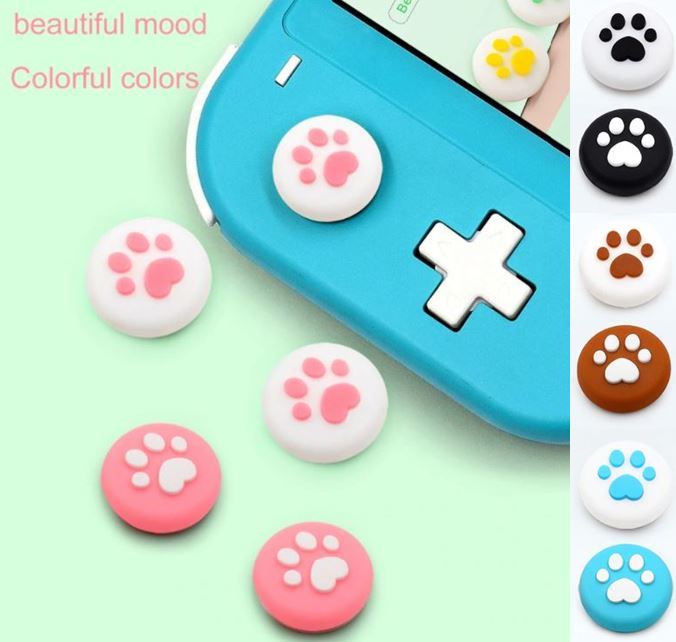 スティックカバー 2個セット 肉球 猫 ネコ 犬 イヌ 動物 あつ森 どうぶつ かわいい デコ Nintendo Switch ジョイコン スティックカバー パーツ コントローラー 任天堂 ゲーム 周辺機器 セット カスタマイズ 汚れ防止 滑り止め 誕生日 記念日 select ギフト プレゼント などに