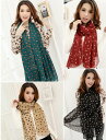 送料無料 ドット柄 水玉 DOT シフォン ストール Chiffon Stole スカーフ マフラー 男女 ユニセックス バンダナ 北欧 エスニック アフガン ...