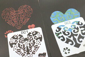 【ポイント10倍! 6/4 20:00〜6/11 1:59 要エントリー】送料無料 ハート 描画 テンプレート 12枚セット 定規 DIY アート 図面定規 図案豊富 プラスチック 描画ルーラー ノート 手帳用に 誕生日 記念日 select ギフト プレゼント などに