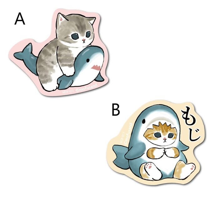 mofusand モフサンド ダイカットステッカー ミニ サメ乗り サメにゃん 猫 もふもふ LINE スタンプ SNS ぢゅの イラスト 人気 公式グッズ かっこいい おしゃれ 車 バイク エンブレム かわいい 誕生日 記念日 select ギフト プレゼントのサムネイル