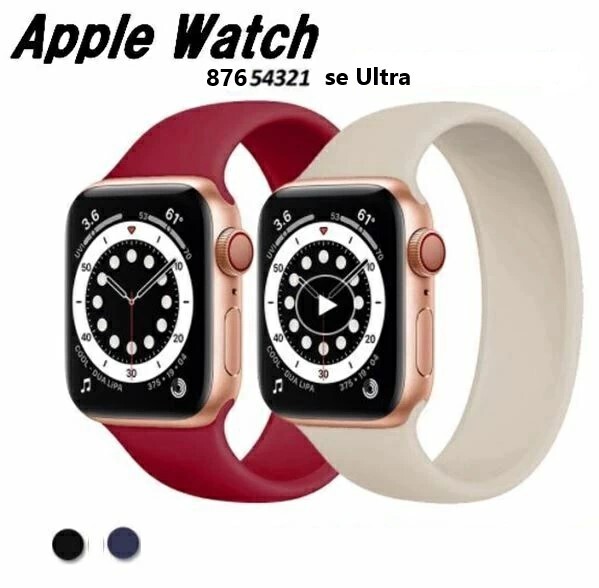 送料無料 Apple Watch アップルウォッチバンド ソロループタイプ シリコン Series 1 2 3 4 5 6 7 8 SE Ultra 対応 交換 バンド ベルト 49mm 45mm 44mm 42mm 41mm 40mm 38mm 時計バンド 腕時計…