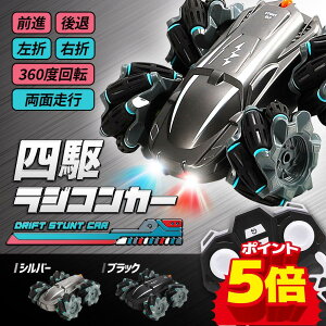 ＼期間限定30％OFF+P5倍／ラジコンカー こども向け リモコンカー スポーツカー ラジコン オフロード 電動 室内 車 おもちゃ 360度回転 赤外線コントロール クリスマス プレゼント 贈り物 ギフト 男の子 ブラック シルバー T17