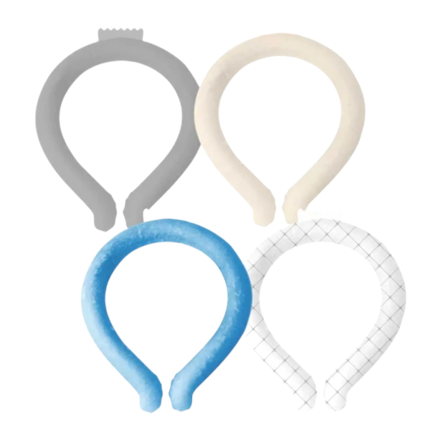 【新古品】クールネックリング Lサイズ4個入りひんやり 冷却 首 夏 暑さ対策 熱中症対策 繰り返し 通勤 通学 アウトドア スポーツ観戦【70464】