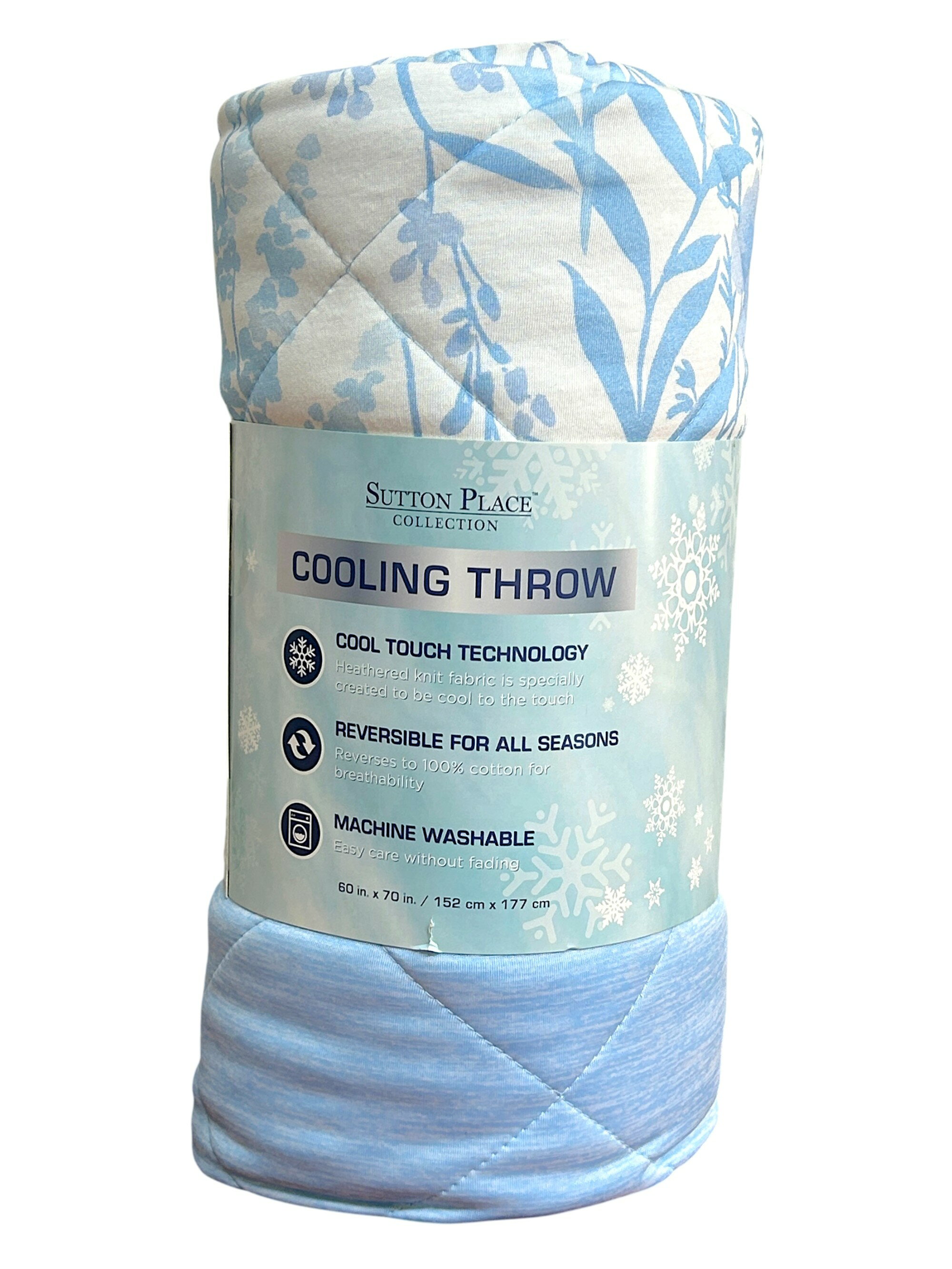 【コストコ・新古品】サットンプレイスコレクション クーリングスロー リバーシブル 接触冷感 ブランケット ひざ掛け 敷きパッド 敷布団 ひんやり 寝具 あったかい 年中 オールシーズン シーズンレス 季節 【21491】