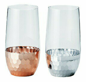 樂天商城 - ブリアン ペアガラスタンブラー シルバー色・ブラウン 51634 maebata プレゼント ギフト