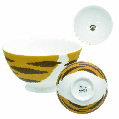 Neco ashi ネコアシ 飯椀 茶トラ 41955-1 Sugar Land 茶碗 φ110xH47mm 猫足 カワイイ おしゃれ プレゼント