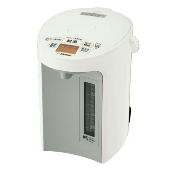 樂天商城 - 象印 VE電気まほうびん 3.0L CV-GV30 WA ホワイト 象印マホービン ZOJIRUSHI ケトル ポット 魔法瓶 優湯生 プレゼント ギフト