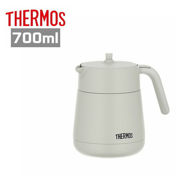 樂天商城 - サーモス 真空断熱ティーポット 700ml ライトグレー TTE-700 LGY ステンレス 保冷 保温 食洗機対応 お茶 THERMOS ギフト プレゼント