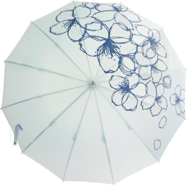 Bloom そめいよしの ブルー JK-71 晴雨兼用傘 UVカット 55cm ジャンプ式 サントス かさ 日傘 遮熱 遮光 熱中症対策 プレゼント ギフト