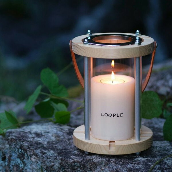 樂天商城 - LOOPLE キャンドルランタン ウッド L アイボリー 06663601 ペガサスキャンドル ループル キャンドル ホルダー スタンド キャンプ アウトドア 風に強い 屋外 リラックス プレゼント ギフト