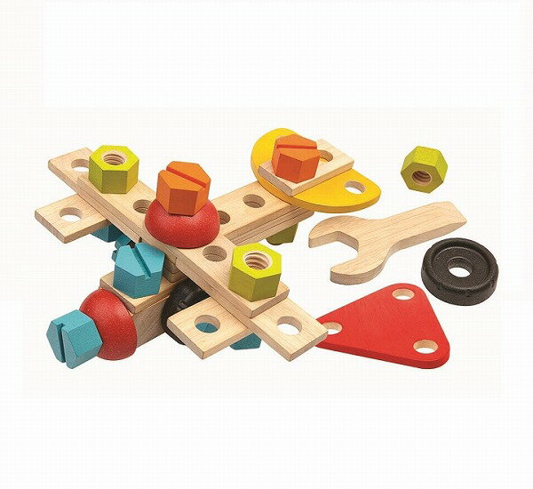 コンストラクションセット40 5539 プラントイ PLANTOYS 木のおもちゃ 木製玩具 ギフト プレゼント 知育玩具 ナット レンチ 大工