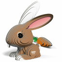 【ポイント最大30倍 ※要エントリー】メール便送料無料 紙製 立体パズル EUGY 71 ウサギ エーゾーン ユーギー 動物 ペーパークラフト 工作 おもちゃ インテリア プレゼント ギフト