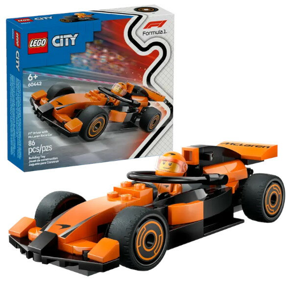 【ポイント最大30倍 ※要エントリー】レゴ シティ F1(R) McLaren レースカーとドライバー 60442 LEGO プレゼント ギフト おもちゃ ブロック