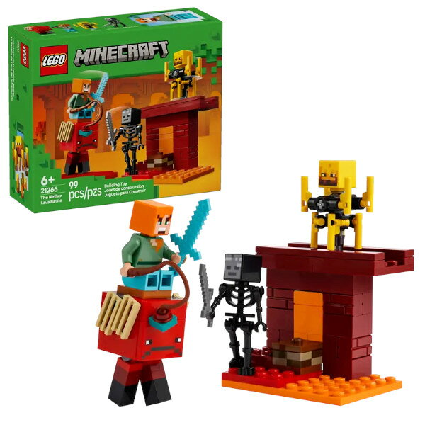 Other - 【ポイント最大30倍 ※要エントリー】レゴ マインクラフト ネザーの溶岩バトル 21266 LEGO プレゼント ギフト おもちゃ ブロック