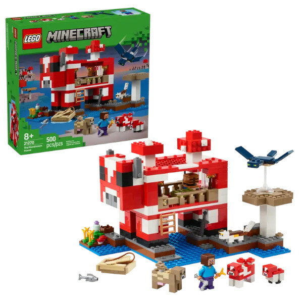 樂天商城 - 【ポイント最大30倍 ※要エントリー】レゴ マインクラフト ムーシュルームハウス 21270 LEGO プレゼント ギフト おもちゃ ブロック