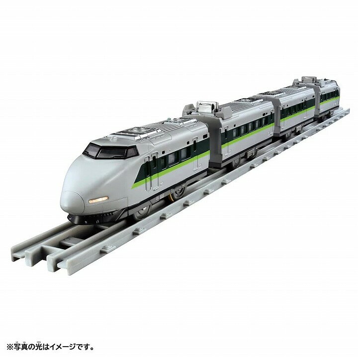 商品名プラレール リアルクラス 100系山陽新幹線フレッシュグリーン(ライト付仕様) タカラトミー商品説明細部までこだわった造形・塗装を施した、より”リアル”なプラレール『プラレール　リアルクラス』から 『100系山陽新幹線フレッシュグリーン』が登場。 「飾る楽しみ」と「走らせる楽しみ」その両方を目指し、これまでに培った技術やノウハウを結集し、細部までこだわった、より”リアル”なプラレール、『プラレール　リアルクラス』。 今弾は『100系山陽新幹線フレッシュグリーン』が登場。 ■JR西日本「100系山陽新幹線フレッシュグリーン」がモデル ■4両編成仕様 ■シャークノーズと呼ばれた先頭部分、パンタグラフなど リアルな造形・塗装などで表現 ■先頭車は2スピード、ハイパワーライト搭載 ■リアル直線レール3本同梱　すぐに飾ることが可能 ■プラレール規格で別売りの通常のレールで拡張可能 【セット内容】 100系山陽新幹線フレッシュグリーン1編成（4両）(1)、パンタグラフ（ハイタイプ）(2)、パンタグラフ（ロータイプ）(2)、リアル直線レール(3)、部品注文書(1)商品詳細・パッケージサイズ：W220×H290×D45mm ・発売日：2026年6月27日 ・対象年齢：6歳〜 ・電池：単3形アルカリ乾電池×1(別売)JANコード4904810083658備考(C) TOMY JR西日本商品化許諾済（プラレール タカラ トミー TAKARA TOMY TOMMY たからとみー レール 鉄道 電車 列車 でんしゃ 電車遊び ごっこ遊び　更新日：2026/07/02）『100系山陽新幹線フレッシュグリーン』が登場 プラレール リアルクラス 100系山陽新幹線フレッシュグリーン(ライト付仕様) タカラトミー
