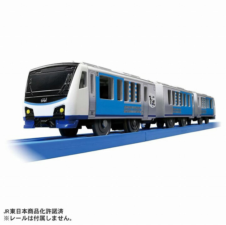 商品名プラレール S-51 リゾートしらかみ 青池商品説明2010年から運行開始した秋田駅〜青森駅で運行している観光列車HB−E300系のリゾートしらかみ（青池）がプラレールに登場です。 十二湖の青池をイメージした車体色とハイブリッドシステムを搭載しており、車内では沿線の雄大な白神山地や五能線の風景、郷土芸能を楽しめるイベントが開催されることもあります。 ■「HB−E300系　リゾートしらかみ（青池）」がモデル ■3両編成でそれぞれ連結・切り離し可能 ■1スピードで電動走行、スイッチOFFで手転がし遊び可能 ■プラ列車カード付 ※レールは付属しません。 【商品内容】 車両本体(1)、プラ列車カード(1)、部品注文書(1)商品詳細・パッケージサイズ：W70×H410×D40mm ・発売日：2026年6月27日 ・電池：単3形アルカリ乾電池×1(別売) ・対象年齢：3歳〜JANコード4904810086550備考(C) TOMY JR東日本商品化許諾済（タカラトミー TAKARA TOMY プラレール 新幹線 電車 男の子 誕生日 プレゼント 更新日：2026/06/23）観光列車HB−E300系のリゾートしらかみ（青池）がプラレールに登場 プラレール S-51 リゾートしらかみ 青池