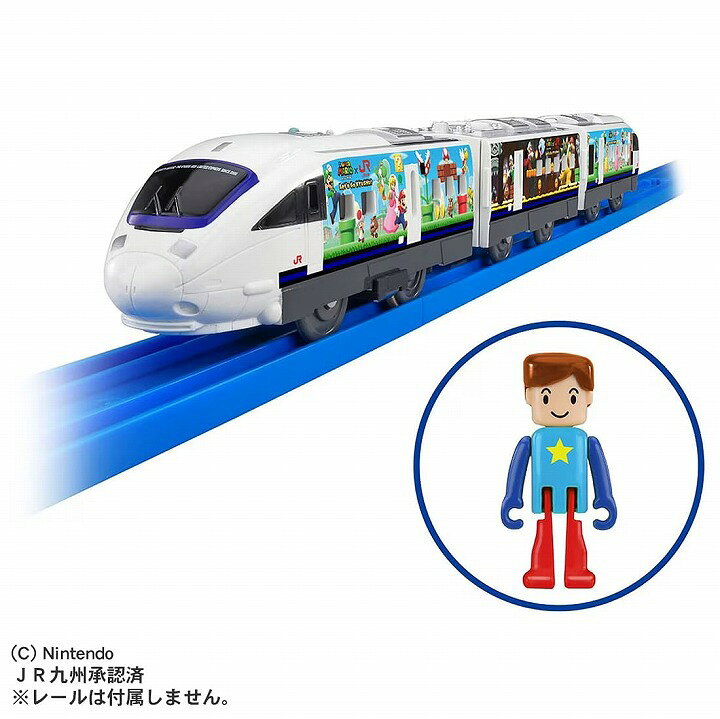 商品名プラレール JR九州 スーパーマリオ トレイン 885系商品説明2025年11月からJR九州管内にて期間限定で運行された、885系にスーパーマリオのラッピングを施し「スーパーマリオ×JR九州　〜Let’s　GO　KYUSHU！〜」をコンセプトにした、特別なデザインの特急列車です。 ■885系の「JR九州　スーパーマリオ トレイン」がモデル ■3両編成で連結・切り離し可能 ■2スピードで電動走行、スイッチOFFで手転がし遊びが可能 ■プラキッズ1体付 ■中間車はプラキッズ乗車遊びが可能 ■プラ列車カード付 ※レールは付属しません。 【商品内容】 車両本体(1)、プラキッズ(1)、プラ列車カード(1)、部品注文書(1)商品詳細・パッケージサイズ：W70×H410×D40mm ・発売日：2026年8月8日 ・電池：単2形アルカリ乾電池×1(別売) ・対象年齢：3歳〜JANコード4904810067580備考(C) TOMY (C) Nintendo JR九州承認済（タカラトミー TAKARA TOMY プラレール 新幹線 電車 男の子 プレゼント クリスマス 誕生日 更新日：20206/08/05）885系の「JR九州　スーパーマリオ トレイン」がモデル プラレール JR九州 スーパーマリオ トレイン 885系