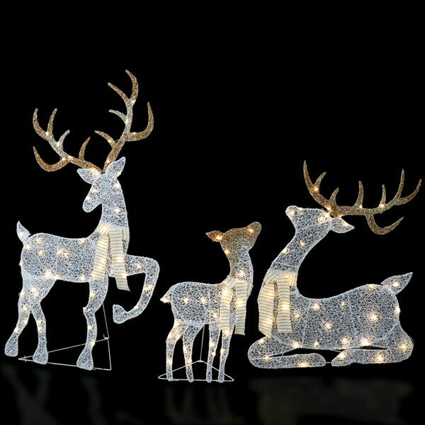 【ポイント最大29倍 ※要エントリー】LEDファブリックトナカイファミリー 2D WG-2788 友愛玩具 クリスマス イルミネーション 飾り