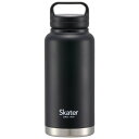 【ポイント最大30倍 ※要エントリー】スクリューハンドルマグボトル1000ml ブラック STSC10 スケーター 水筒 直飲み 保冷 保温 真空二重構造 マイボトル キャンプ アウトドア レジャー スポーツ おしゃれ スタイリッシュ シンプル 黒色 プレゼント ギフト Skater