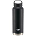 【ポイント最大30倍 ※要エントリー】スクリューハンドルマグボトル1200ml ブラック STSC12 スケーター 水筒 直飲み 保冷 保温 真空二重構造 マイボトル キャンプ アウトドア レジャー スポーツ おしゃれ スタイリッシュ シンプル 黒色 プレゼント ギフト Skater