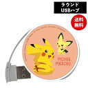 【期間限定クーポン配布中】メール便送料無料 ポケットモンスター ラウンドUSBハブ ピチュー&ピカチュウ POKE-783A グルマンディーズ ポケモン USB...