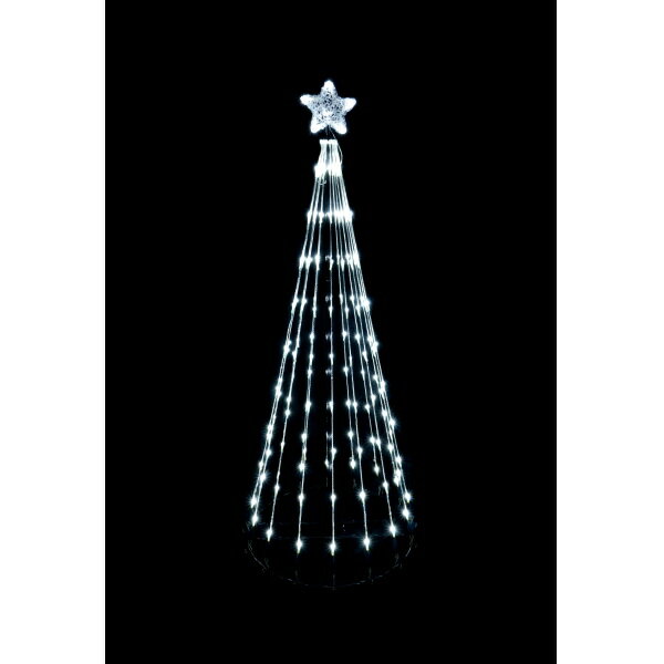 【ポイント最大29倍 ※要エントリー】LEDコーンツリー150cm ホワイト WG-1319WH 友愛玩具 クリスマス イルミネーション 飾り