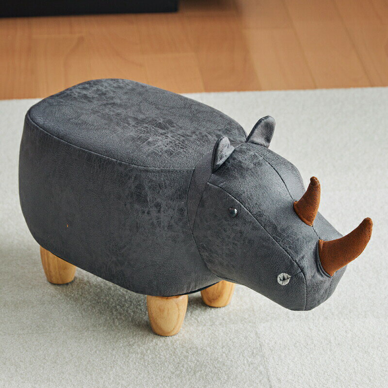 【ポイント最大28.5倍 ※要エントリー】サイモチーフのスツール Rhino Jr. リノジュニア ベージュ EF-ST10GYJ アンファンス 北欧 スツール いす 椅子 足置き オットマン インテリア チェア プレゼント ギフト