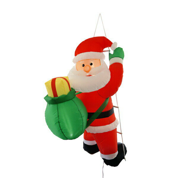 【ポイント最大29倍 ※要エントリー】エアーディスプレイはしごサンタ WG-2565 友愛玩具 クリスマス イルミネーション 飾り