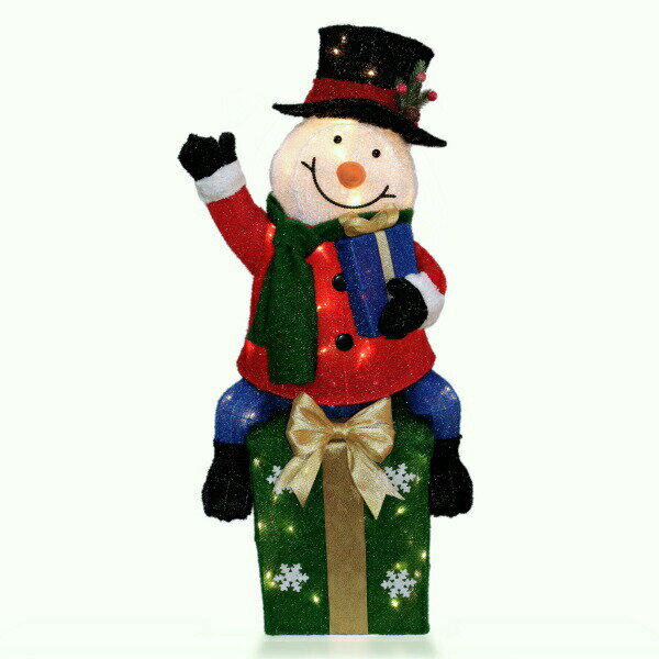 【ポイント最大29倍 ※要エントリー】LEDファブリック クリスマス プレゼントスノーマン WG-2781SN 友愛玩具 クリスマス イルミネーション 飾り