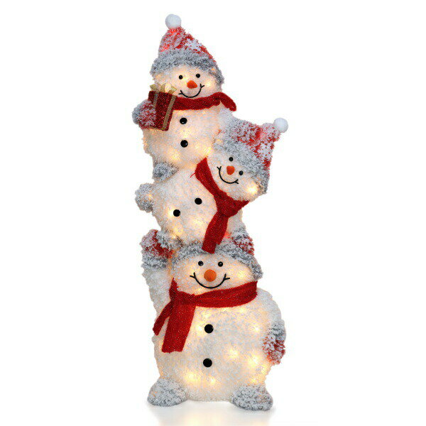 【ポイント最大29倍 ※要エントリー】LEDファブリックスノーマンフレンズ ハーフ WG-2783 友愛玩具 クリスマス イルミネーション 飾り